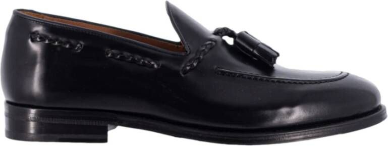 Calce Zwarte leren instap mocassin schoenen Black Heren