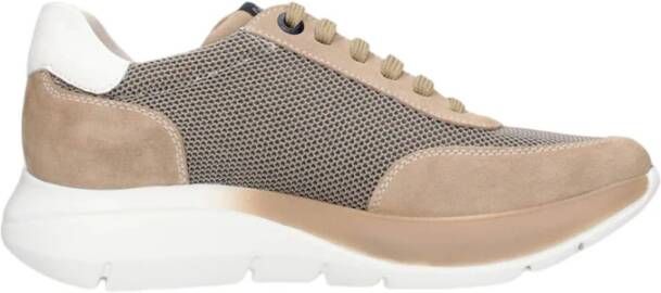 Callaghan Algoritme Sneakers van Stof en Suède Beige Heren