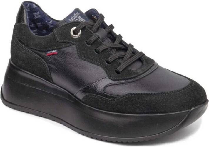 Callaghan Babylon Leren en Suède Sneakers Black Dames