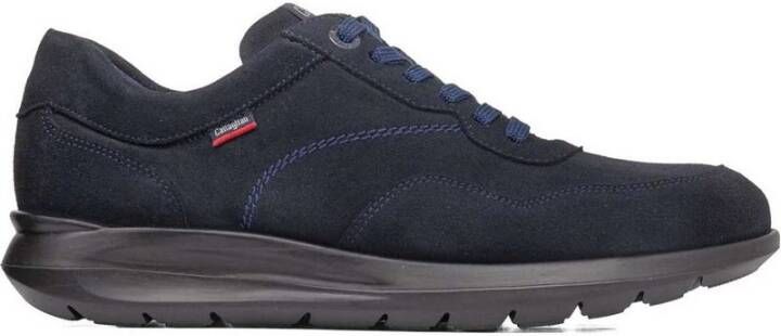 Callaghan Blauwe suède sneakers met geheugen inlegzool Blue Heren