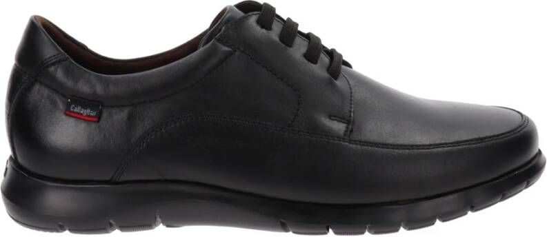 Callaghan Leren Heren Sneakers Vetersluiting Black Heren