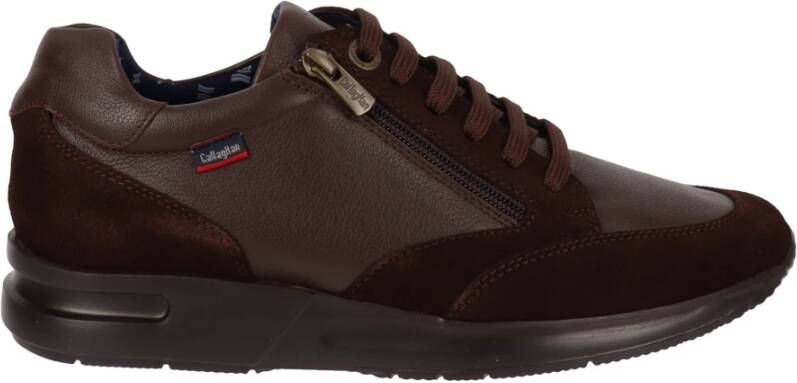 Callaghan Leren Damessneakers Brown Dames