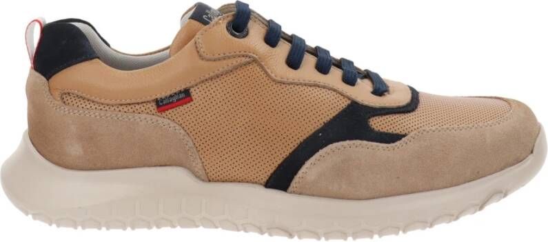 Callaghan Leren Heren Sneakers Comfort Stijl Beige Heren