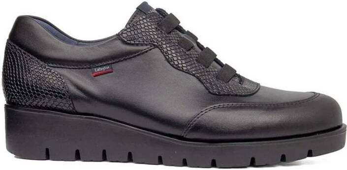 Callaghan Leren Sneakers met Elastische Sluiting Black Dames