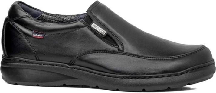 Callaghan Zwarte leren jurk mocassins heren Black Heren