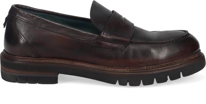 Calpierre Bruin Leren Mocassin Schoenen Brown Heren