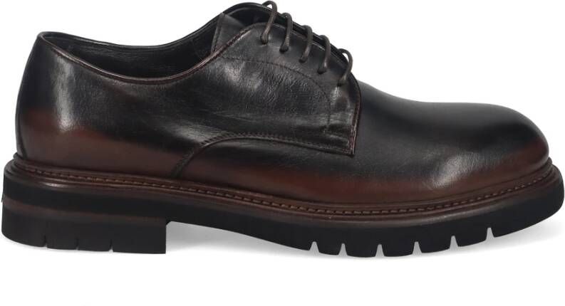 Calpierre Bruine Platte Derby Veterschoenen Brown Heren