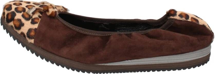 Calpierre Suede Ballet Flats voor Vrouwen Brown Dames