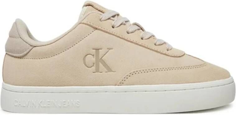 Calvin Klein Jeans Leren sneakers met labelprint