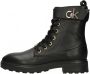 Calvin Klein Cleat Biker Boot Veterboots Laarzen Met Veters Dames Zwart - Thumbnail 11