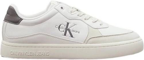 Calvin Klein Bright White-Charcoal Grey Sneakers White Heren