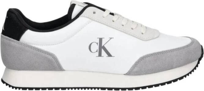 Calvin Klein Plateausneakers RETRO RUNNER ICONIC SNK freizeitschoen veterschoen lage schoen met zij ck-logo