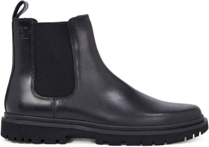 Calvin Klein Jeans Minimalistische Chelsea Boots met Lug-zool Black Heren