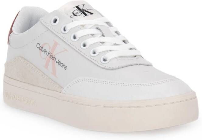 Calvin Klein Cupso Leren Sneakers White Dames