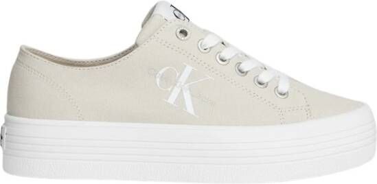 Calvin Klein Dames Sneakers van Gerecycled Katoen Beige Dames