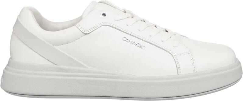 Calvin Klein Eenvoudige Vetersneakers White Heren