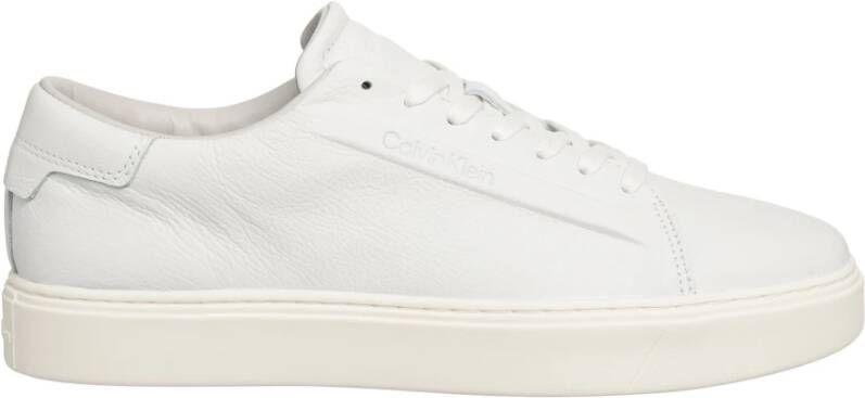 Calvin Klein Eenvoudige Vetersneakers White Heren