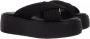 Calvin Klein Geweven Slide Zwarte Plateau Sandaal Black Dames - Thumbnail 1