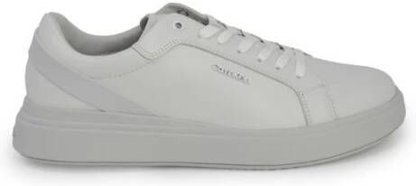 Calvin Klein Grijze leren sneaker herfst winter collectie Gray Heren