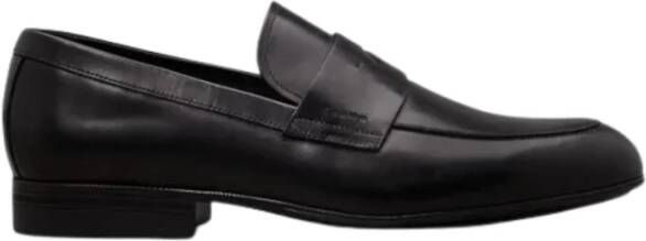 Calvin Klein Heren Leren Mocassins Schoenen Black Heren