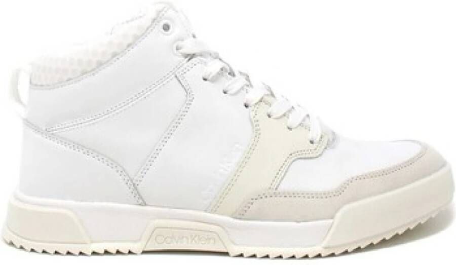 Calvin Klein Hoge-kraag sneakers White Heren