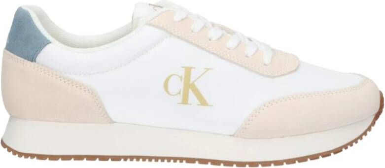 Calvin Klein Plateausneakers RETRO RUNNER ICONIC SNK freizeitschoen veterschoen lage schoen met zij ck-logo