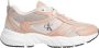 Calvin Klein Jeans Beige Sportieve Synthetische Rubberen Zool Sneakers Pink Dames - Thumbnail 1