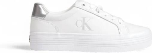 Calvin Klein Jeans Bold Vulc Flatf Lace Damesschoenen White Dames