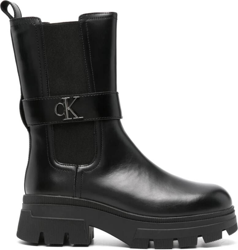 Calvin Klein Jeans Chunky Combat Chelsea Enkellaarzen Black Dames