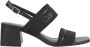 Calvin Klein Jeans Dames sandalen an zwart leer Black Dames - Thumbnail 7