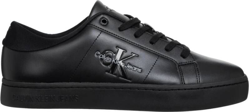 Calvin Klein Jeans Effen Vetersneakers Black Heren