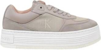 Calvin Klein Plateausneakers BOLD FLATF LOW MIX MG MEDIA veterschoenen vrijetijdsschoen lage schoen met zijlogo