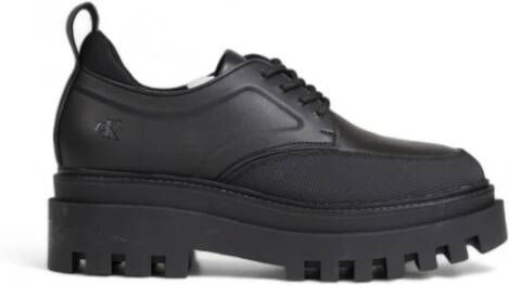 Calvin Klein Jeans Laceup Flatform Schoenen Collectie Samenstelling Black Dames