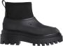 Calvin Klein Jeans Lage Flatform Zwarte Regenlaarzen Black Dames - Thumbnail 1