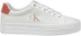 Calvin Klein Jeans Leren Dames Sneakers Lente Zomer Collectie White Dames - Thumbnail 8