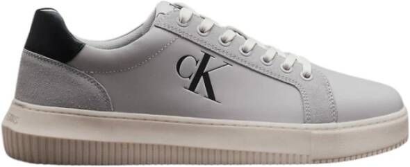 Calvin Klein Sportieve Grijze Sneakers met Printdetails Gray Heren