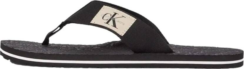 Calvin Klein Jeans Logo Flip Flops Black Heren