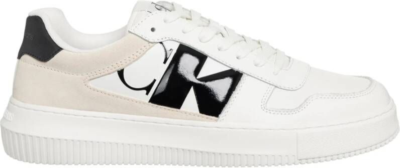 Calvin Klein Jeans Multicolor Vetersluiting Sneakers White Heren