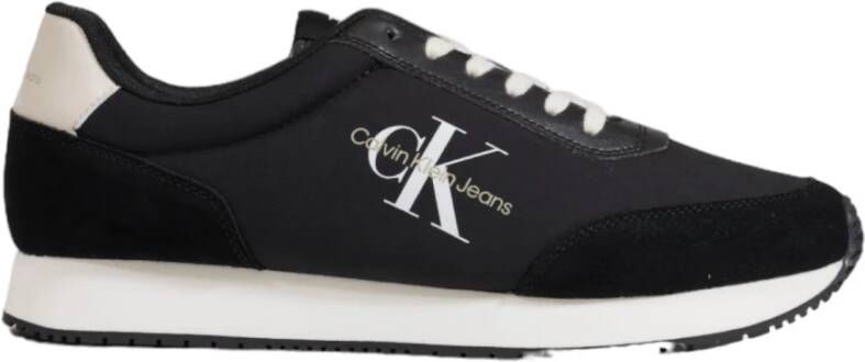 Calvin Klein Jeans Retro Runner Low Mix Sneakers Black Heren