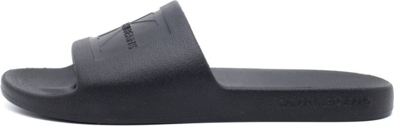 Calvin Klein Jeans Slide Monogram Debos Slippers Black Heren