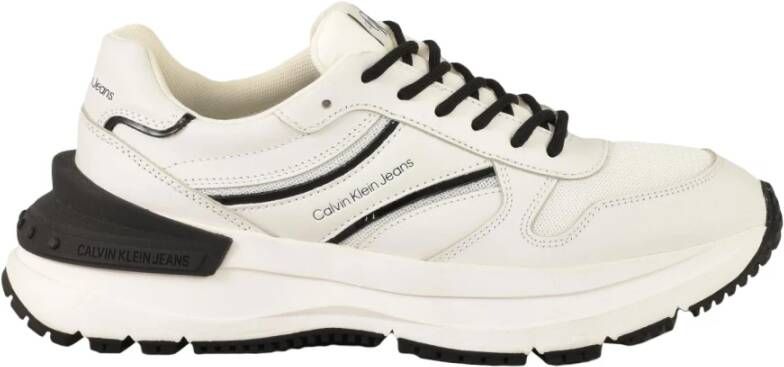 Calvin Klein Jeans Sneakers met 50% rubberen zool White Dames