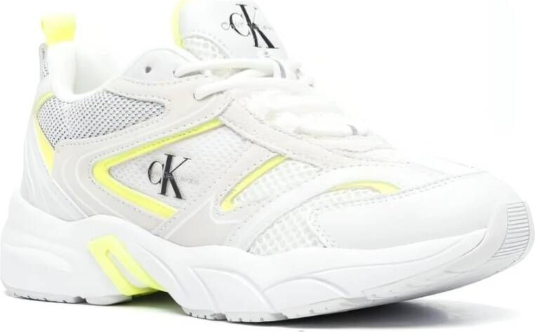 Calvin Klein Jeans Witte Sneakers voor Vrouwen White Dames