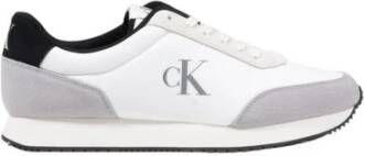 Calvin Klein Jeans Suede Leren Sneaker Mannen Collectie White Heren