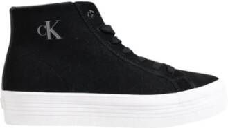 Calvin Klein Jeans Suede Leren Sneakers Dames Collectie Black Dames