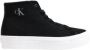 Calvin Klein Jeans Zwarte Leren Sneakers met Rubberen Zool Black Dames - Thumbnail 4