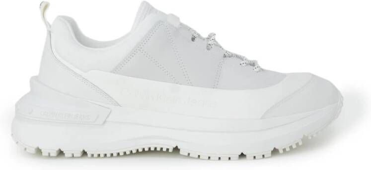 Calvin Klein Jeans Witte Leren Vetersneakers White Heren