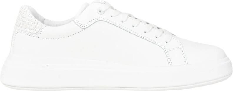 Calvin Klein Jeans Witte Sneakers Eenvoudig Ontwerp Elegant Details White Heren