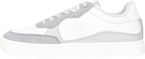 Calvin Klein Jeans Witte Sneakers met Suède Accenten White Heren