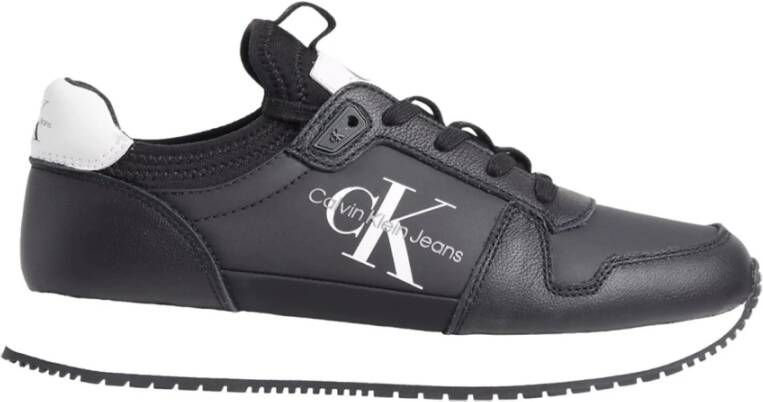 Calvin Klein Jeans Zwarte Casual Synthetische Damessneakers Black Dames