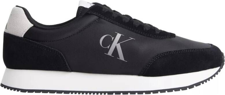 Calvin Klein Jeans Zwarte Casual Synthetische Sneakers Black Heren